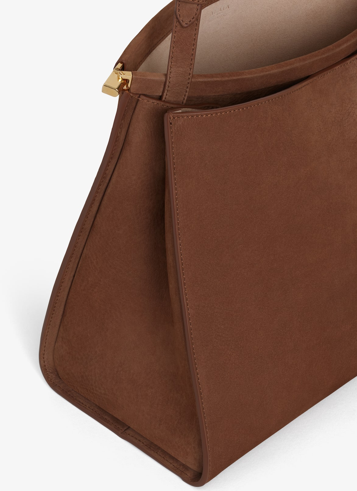 LE CLICK MEDIUM SQUARE BAG IN NUBUCK ALAÏA BROWN LE CLICK MEDIUM SQUARE BAG IN NUBUCK